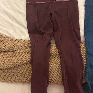 Lulu Maroon Leggings